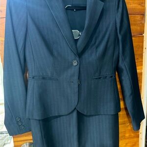 Wool Ann Taylor Petite Skirt Suit 0P